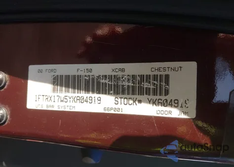 2000 Ford F150 z USA, uszkodzony, nr VIN 1FTRX17W5YKA04919